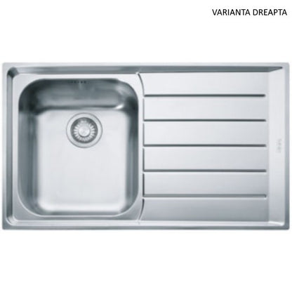 Franke Neptune NET 611 Chiuveta bucatarie inox 86x51 cm, finisaj microdekor