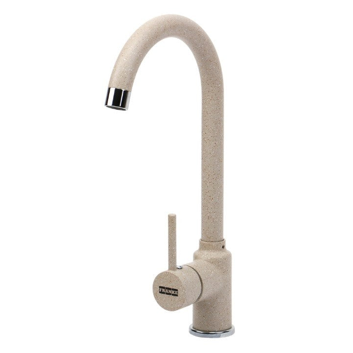 Franke Rotondo ROG 610 Set chiuveta bucatarie granit Ø51 cm cu baterie monocomanda Pola, bej (avena)