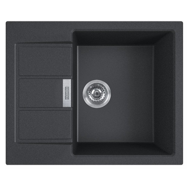 Franke Sirius S2D 611-62 Chiuveta bucatarie tectonite, 62x50 cm, negru