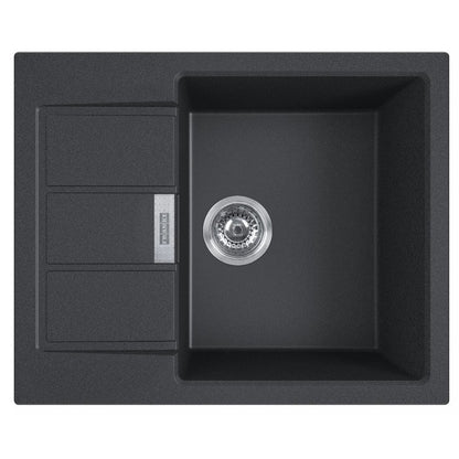Franke Sirius S2D 611-62 Chiuveta bucatarie tectonite, 62x50 cm, negru