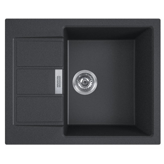 Franke Sirius S2D 611-62 Chiuveta bucatarie tectonite, 62x50 cm, negru