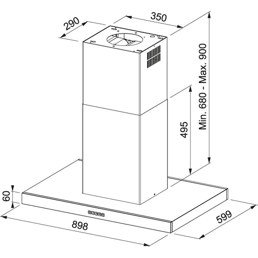 Franke Tale 905 I XS Hota insula 90 cm, inox satinat
