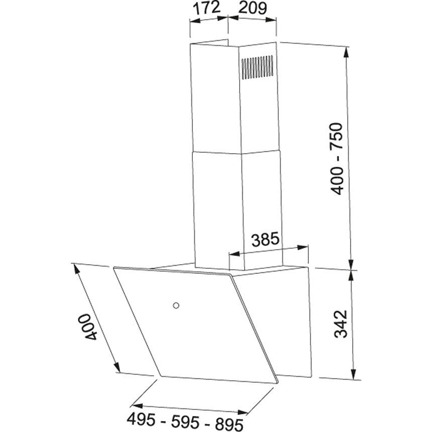 Franke Vertical FVT 605 BK A Hota decorativa 60 cm, negru
