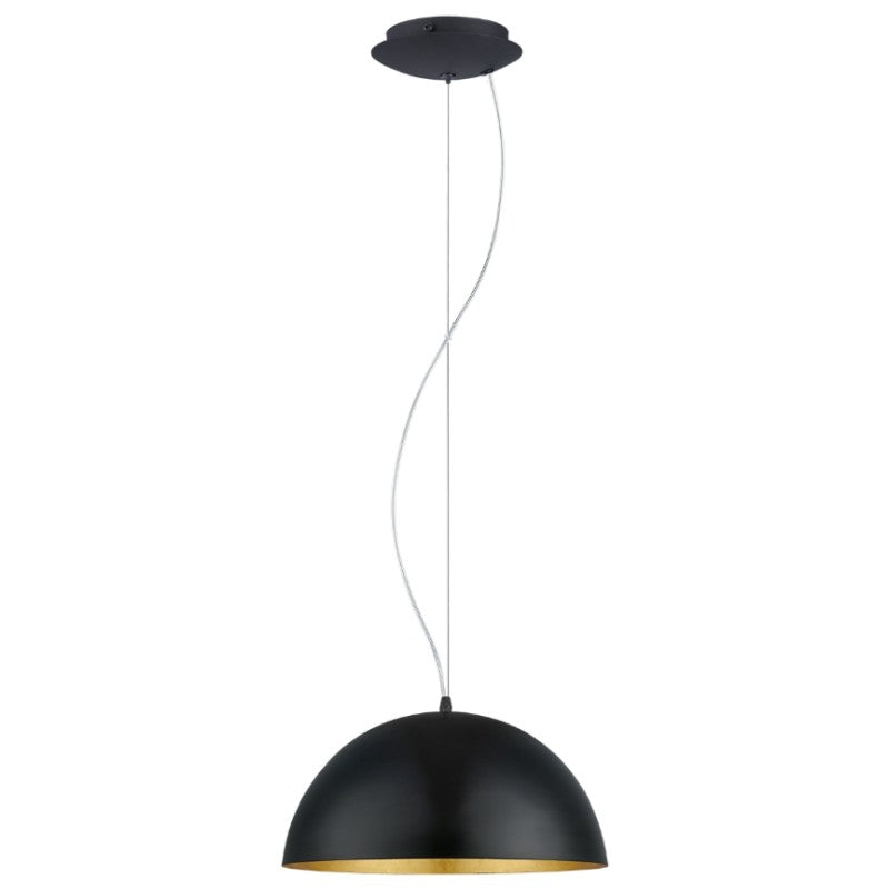 Eglo Gaetano 1 Pendul 1x60W, Ø38 cm, negru/auriu