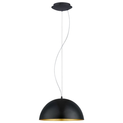Eglo Gaetano 1 Pendul 1x60W, Ø38 cm, negru/auriu