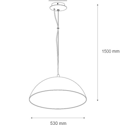 Eglo Gaetano 1 Pendul 1x60W, Ø53 cm, negru/cupru