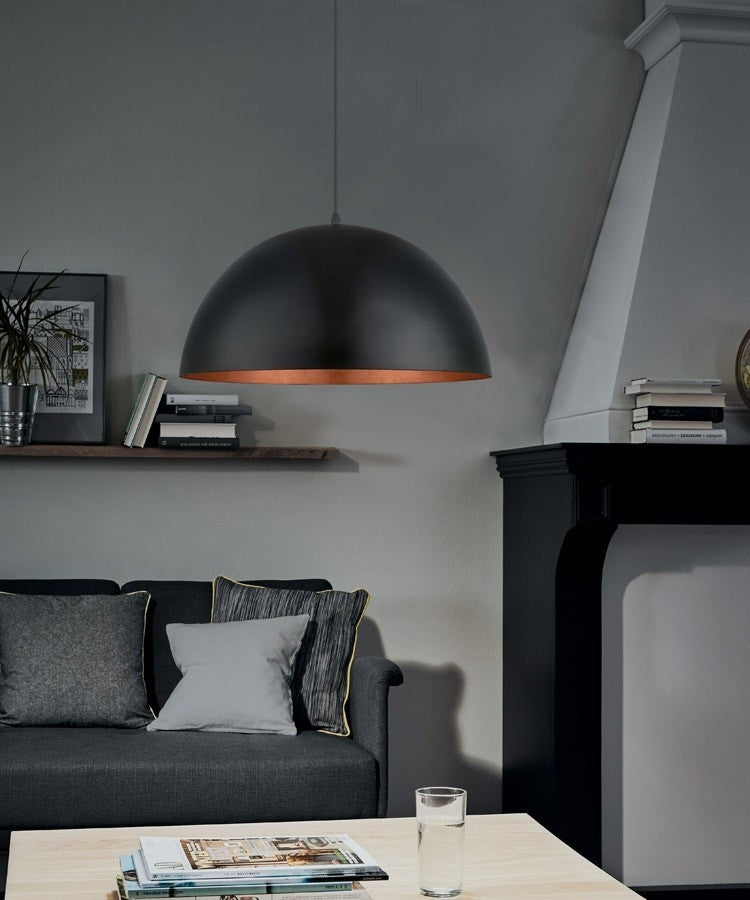 Eglo Gaetano 1 Pendul 1x60W, Ø53 cm, negru/cupru