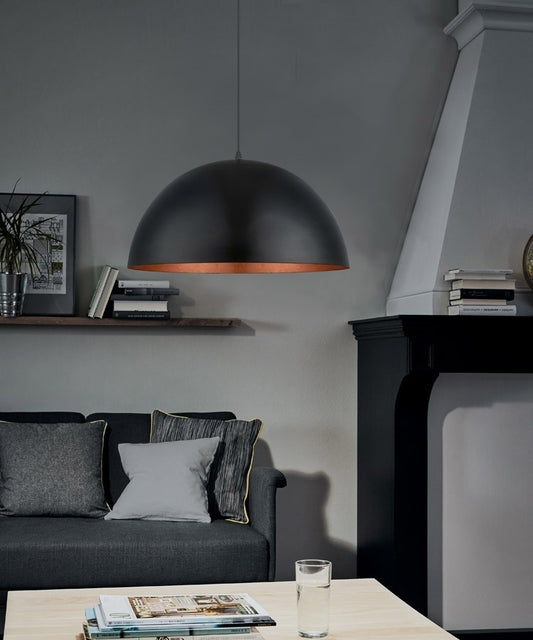 Eglo Gaetano 1 Pendul 1x60W, Ø53 cm, negru/cupru