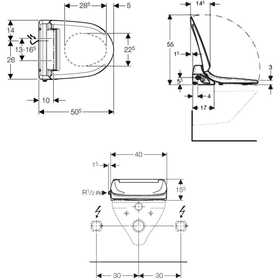 Geberit Aquaclean 4000 Capac WC cu functie bideu
