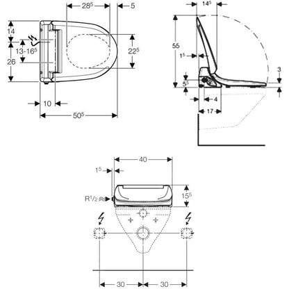 Geberit Aquaclean 4000 Capac WC cu functie bideu