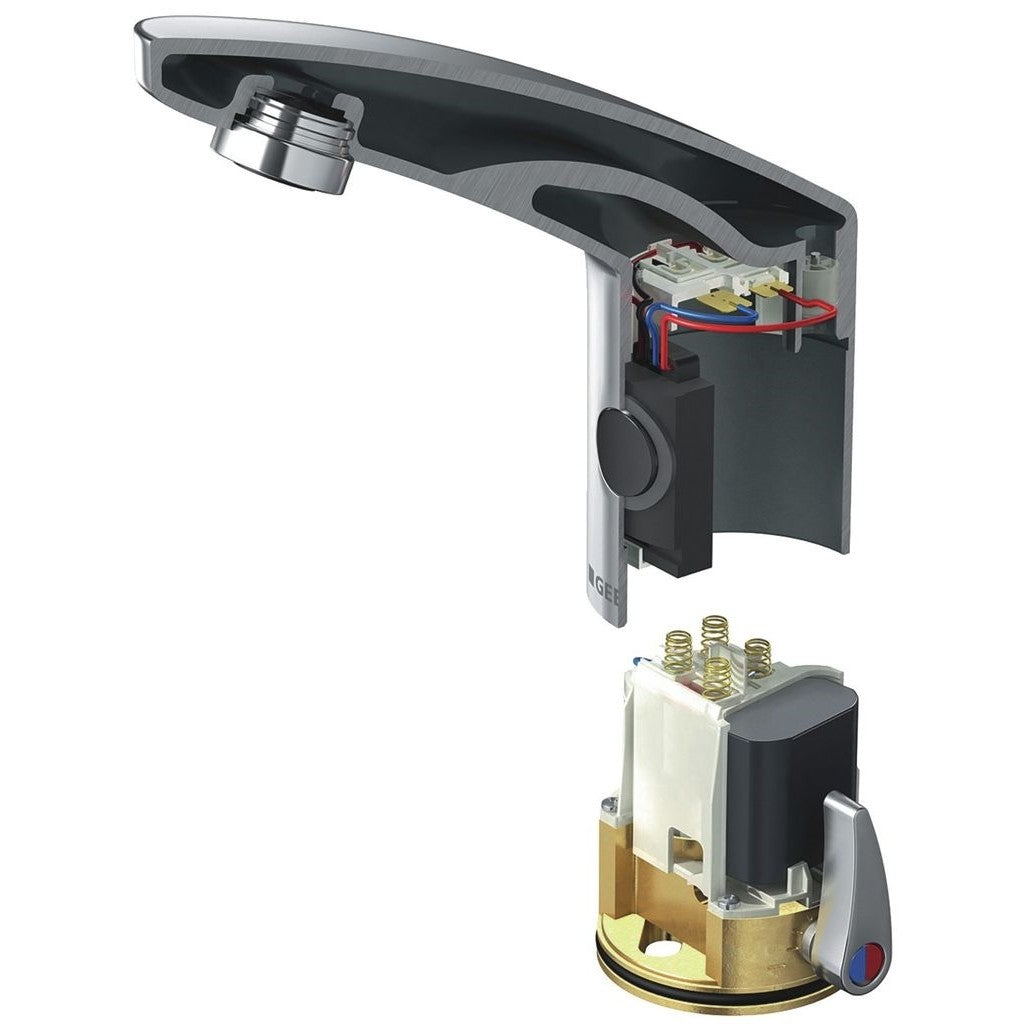Geberit 185 Baterie lavoar cu infrarosu si mixare apa, cu generator
