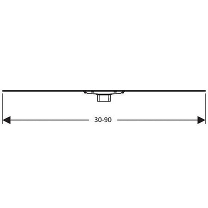Set promo Rigola dus Geberit CleanLine 20 Set promo completa, corp de baza H6.5 cm