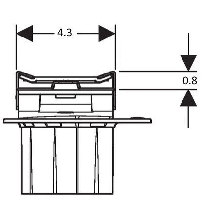 Set promo Rigola dus Geberit CleanLine 20 Set promo completa, corp de baza H6.5 cm