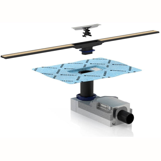 Set promo Rigola dus Geberit CleanLine 80 Set promo 90 cm completa, auriu (champagne)