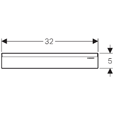 Grila ornament rigola dus Geberit, capac plastic cromat