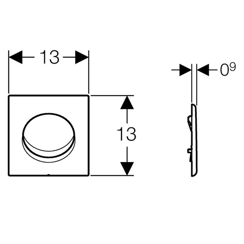 Geberit Sigma01 Clapeta de actionare pneumatica pisoar