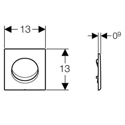 Geberit Sigma01 Clapeta de actionare pneumatica pisoar