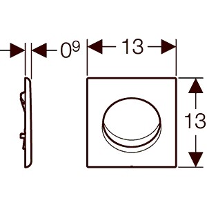 Geberit Sigma01 Clapeta de actionare pisoar electronica cu senzor, cu baterii 1.5 V