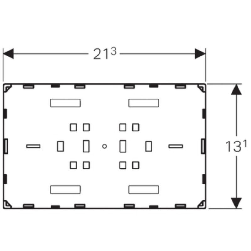 Geberit Sigma Capac pentru caseta de service la nivelul peretelui, cadru vizibil