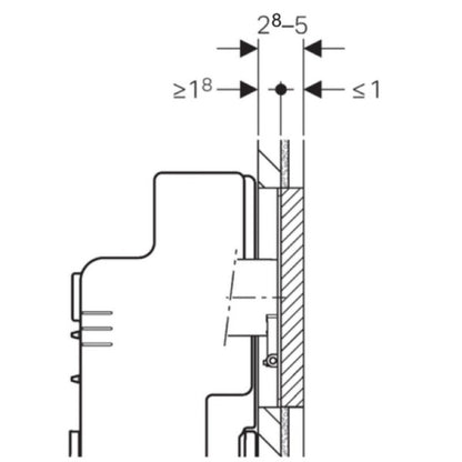 Geberit Sigma Capac pentru caseta de service la nivelul peretelui, cadru vizibil