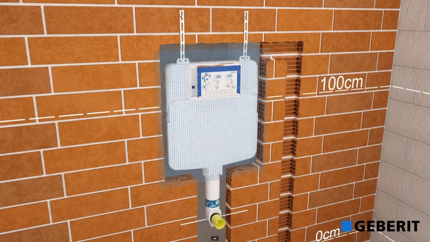 Geberit Sigma Rezervor incastrat 8 cm grosime, pentru WC pe pardoseala