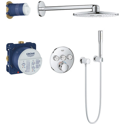 Sistem dus incastrat cu termostat Grohe Grohtherm SmartControl, cap dus rotund