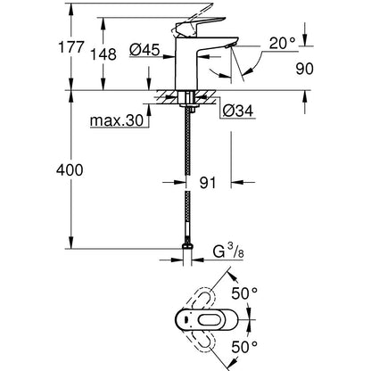 Baterie lavoar Grohe BauLoop