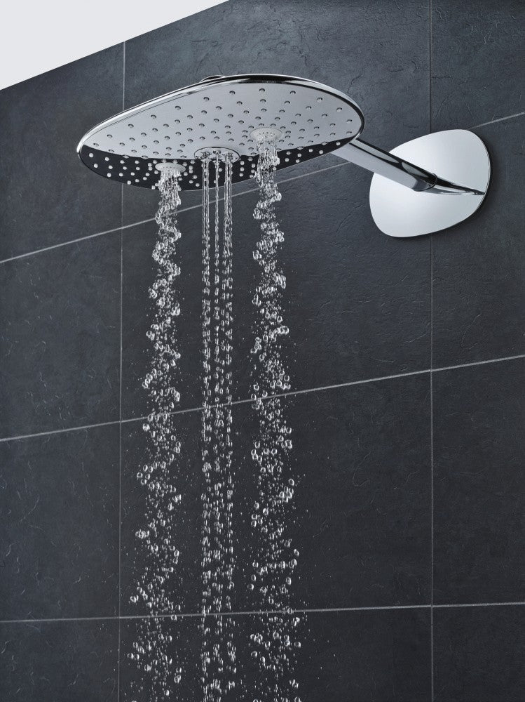 Palarie dus fix Grohe Rainshower 360 Duo, cu brat 36x22 cm, crom