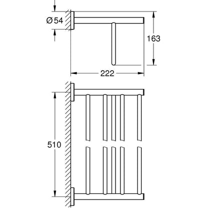 Grohe Baucosmopolitan Raft (etajera) prosop baie 50 cm