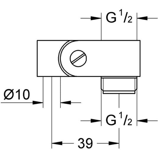 Grohe Adaptor pivotant negru