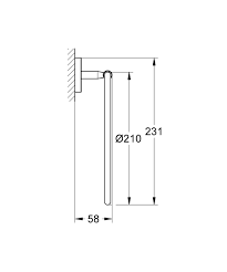 Grohe Bau Cosmopolitan Suport prosop baie inel