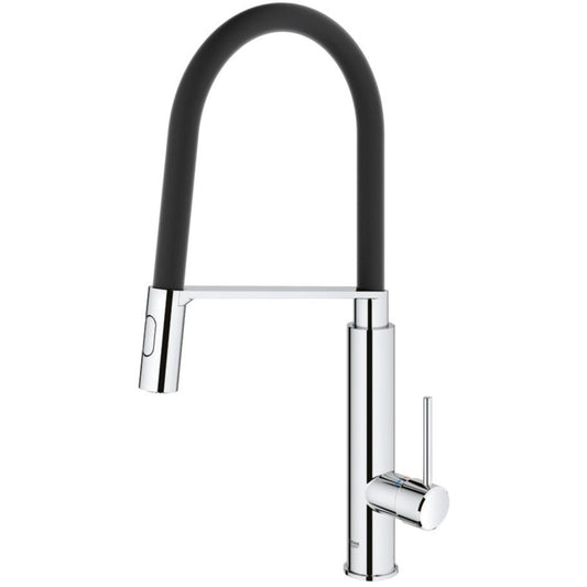 Grohe Concetto Baterie chiuveta bucatarie monocomanda cu dus extractibil, pipa U, crom