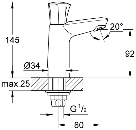 Robinet chiuveta baie Grohe Costa L, H15 cm