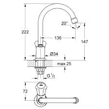 Robinet lavoar pe blat Grohe Costa L, H22 cm