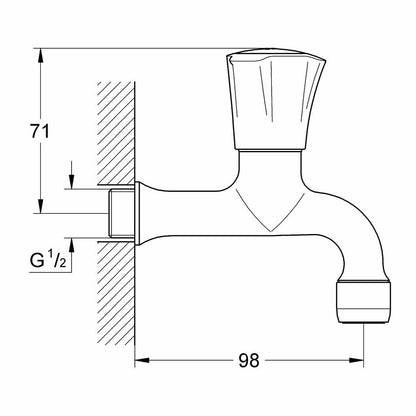 Grohe Costa L Ventil stativ cu montaj pe perete