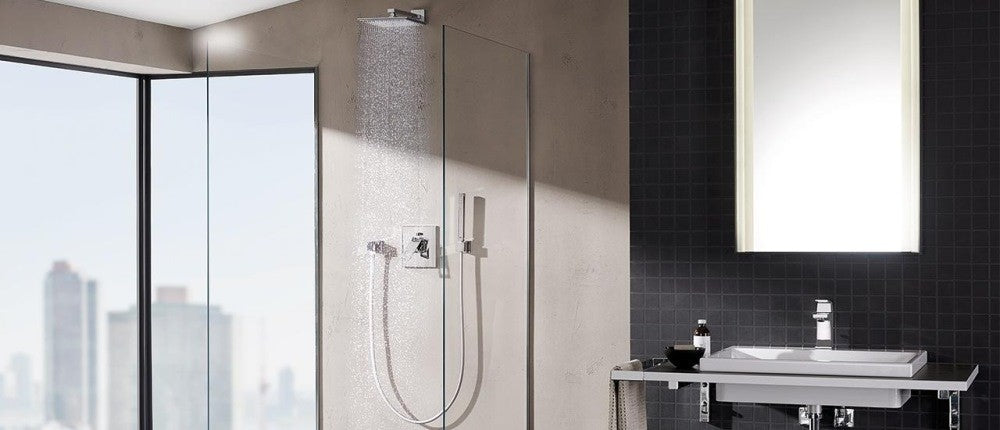 Grohe Eurocube Baterie cada dus incastrata, 3 iesiri, crom