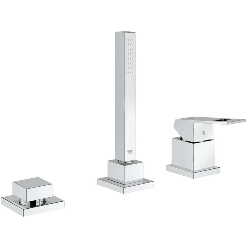 Grohe Eurocube Baterie cada dus cu 3 gauri, montaj pe cada