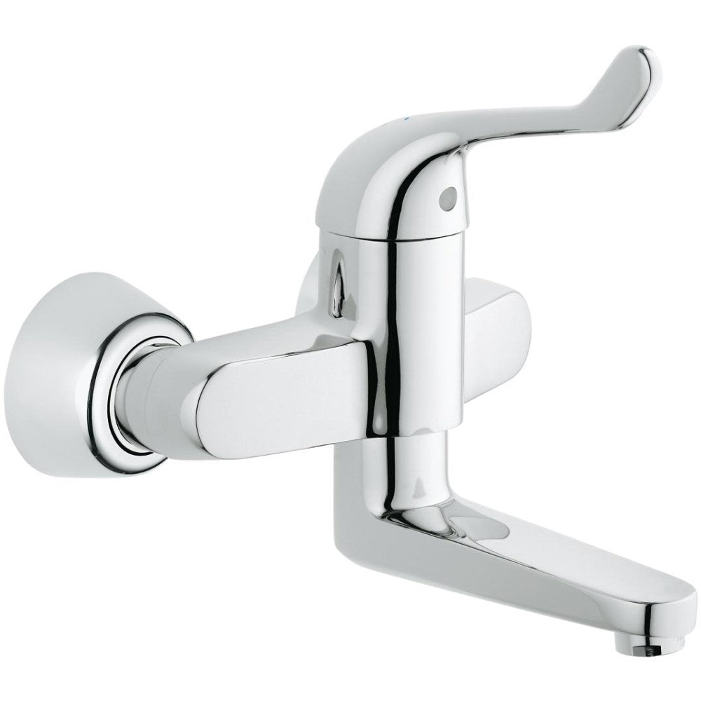 Grohe Euroeco Single Sequential Baterie lavoar monocomanda, montaj pe perete, pipa pivotanta 20 cm