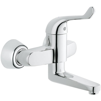 Grohe Euroeco Single Sequential Baterie lavoar monocomanda, montaj pe perete, pipa pivotanta 20 cm