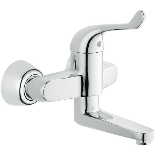 Grohe Euroeco Single Sequential Baterie lavoar monocomanda, montaj pe perete, pipa pivotanta 20 cm