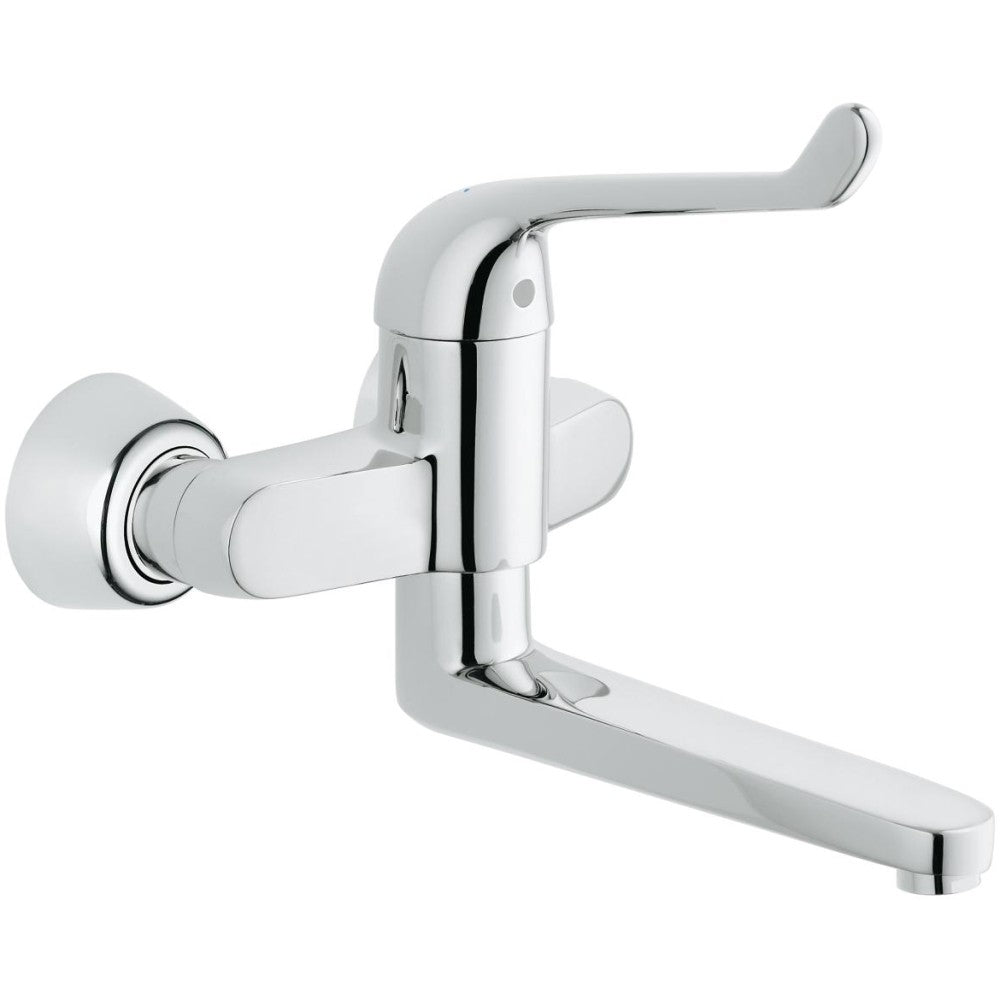 Grohe Euroeco Single Sequential Baterie lavoar monocomanda, montaj pe perete, pipa pivotanta 26 cm