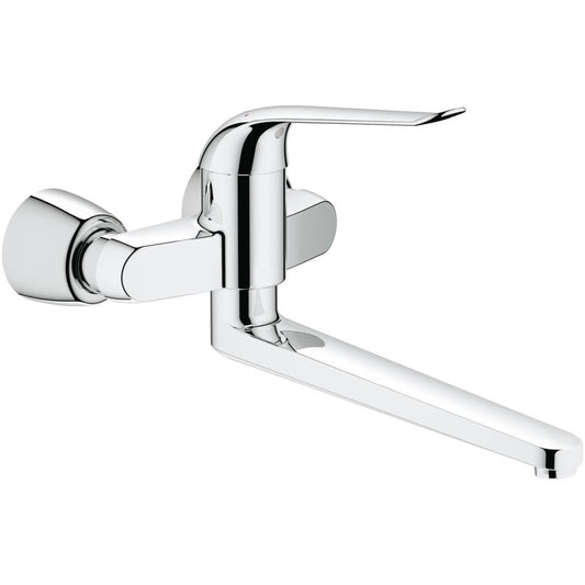 Baterie chiuveta baie perete Grohe Euroeco Special, pipa pivotanta 34 cm