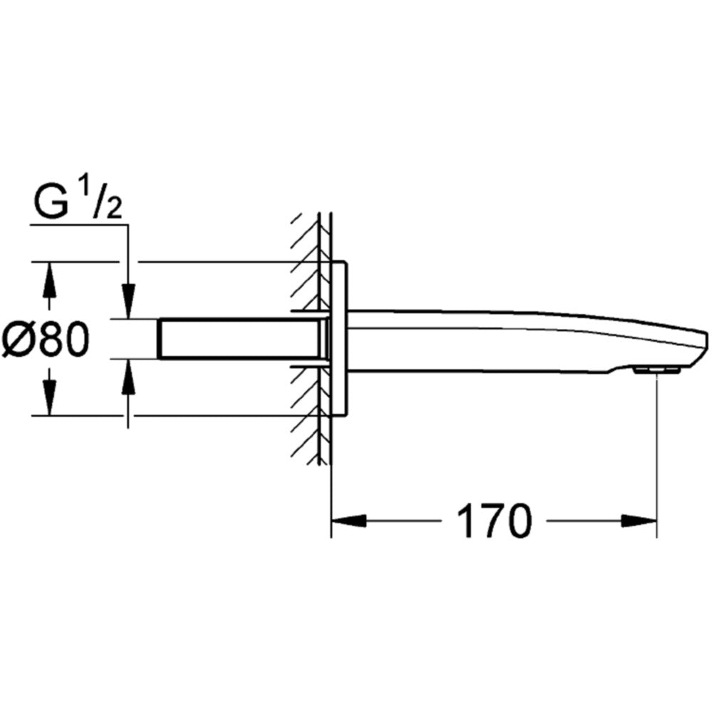 Grohe Eurostyle Cosmopolitan Pipa pentru cada