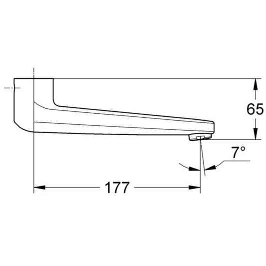 Grohe Grohtherm 2000 Special Pipa lavoar 177 mm