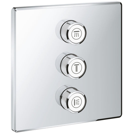 Grohe Grohtherm SmartControl Unitate de control dus incastrat cu 3 iesiri, patrata