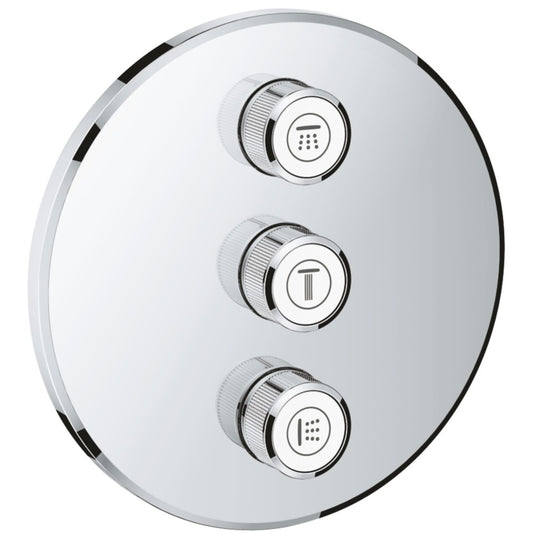 Grohe Grohtherm SmartControl Unitate de control dus incastrat cu 3 iesiri, crom