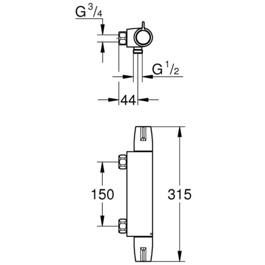 Grohe Grohtherm Special Baterie dus cu termostat