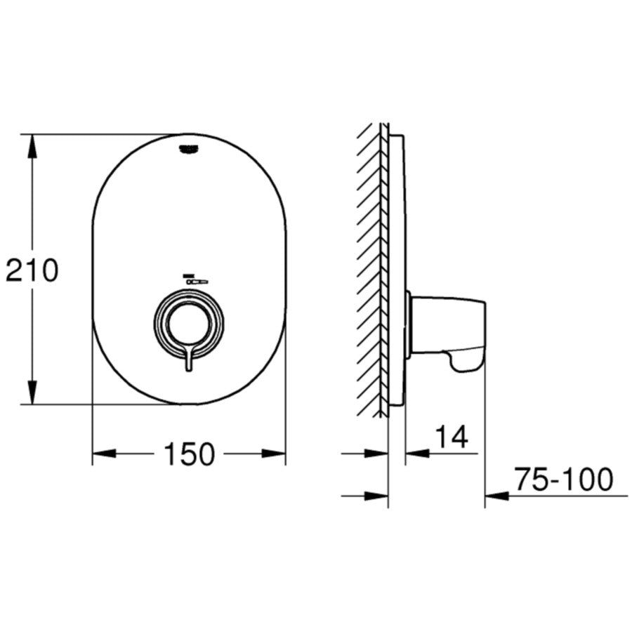 Grohe Grohtherm Special Termostat incastrat pentru baterie, crom