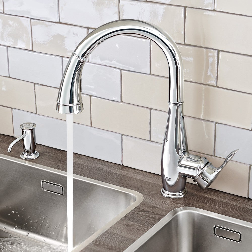 Grohe Parkfield Baterie chiuveta bucatarie monocomanda cu dus extractibil, crom