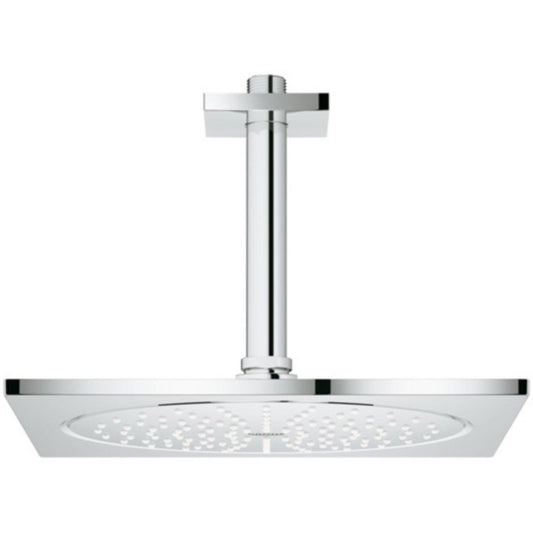 Palarie dus fix Grohe Rainshower F-Series, cu brat, montaj pe tavan, cu limitator de debit, 25x25 cm